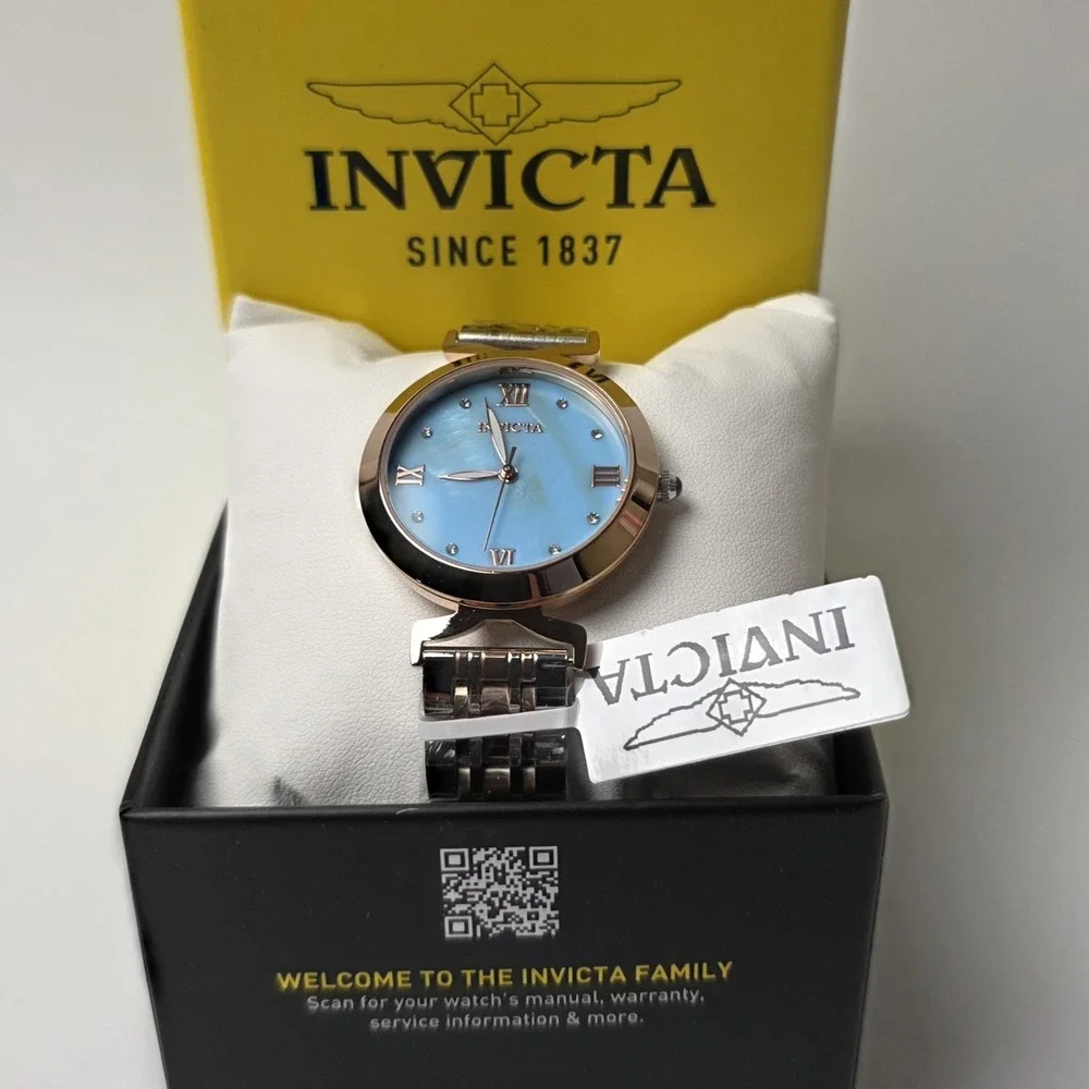 NEW Invicta Wildflower‎ Women's Watch - 34mm, Gold, Steel (69315) #0502